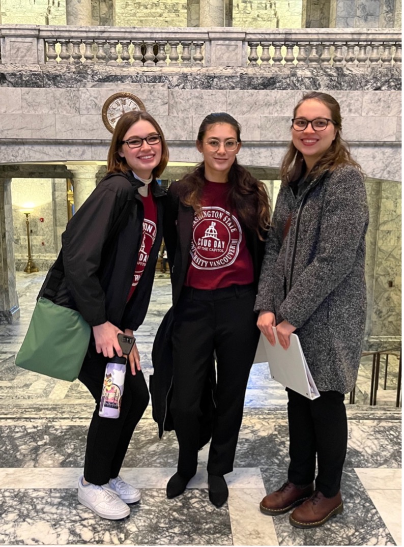 Kayla Spawton and friends at the Washington State Capitol.