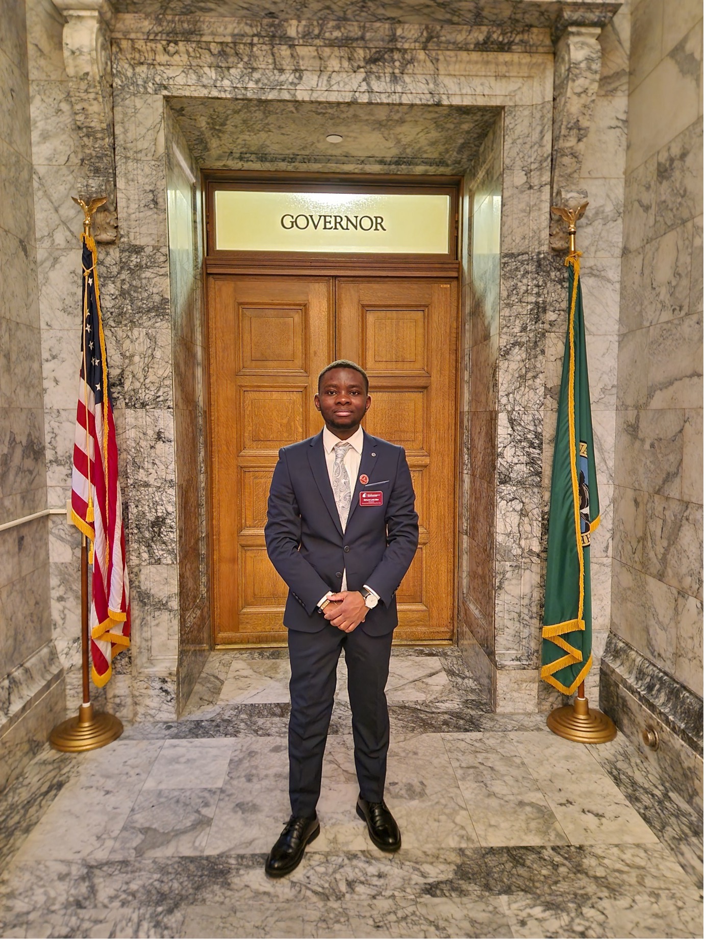 Edmund Larbi AFARI Coug Day at the Capitol